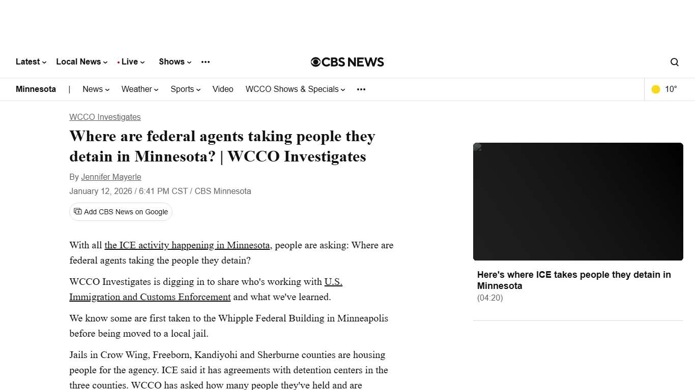 Where are federal agents taking people they detain in Minnesota? WCCO Investigates - CBS Minnesota